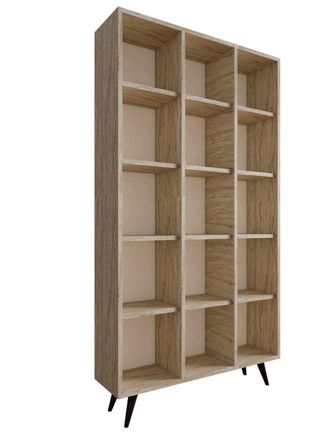 Habitat & Jardin Librer&iacute;a de madera zipa 100 x 25 x 184 cm - travertino
