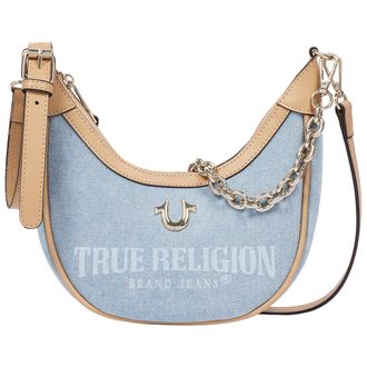 True Religion Bailey Denim & PU Hobo Bag - Dark Denim