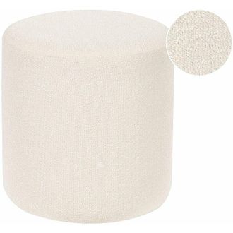 Beliani Beliani - Pouf poggiapiedi in tessuto boucle bianco Moab