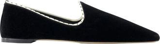Toteme Ballerinas, female, Black, Size: 10 US Minimalist Velvet Ballerinas