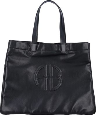 Anine Bing Tote Bags, female, Black, Size: ONE SIZE Black Handbag Large Rio Tote Bag