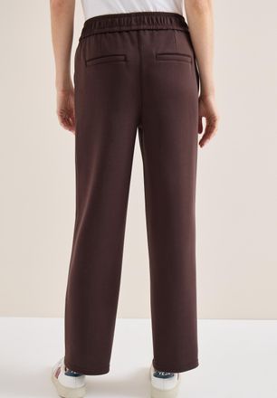 Cecil Stoffhose CECIL Style Neele, Damen, Gr. XXL (46), L&auml;nge 28, macchiato braun, Web, Obermaterial: 50% Polyester, 45% Viskose, 5% Elasthan. Futter: 100% 