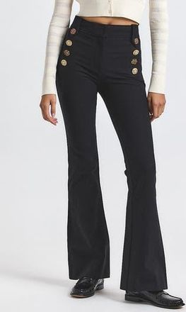 Derek Lam Robertson High Waist Flare Sailor Pants in Black at Nordstrom Rack, Size 6