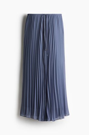 H&M Plissierter Maxijupe - Blue