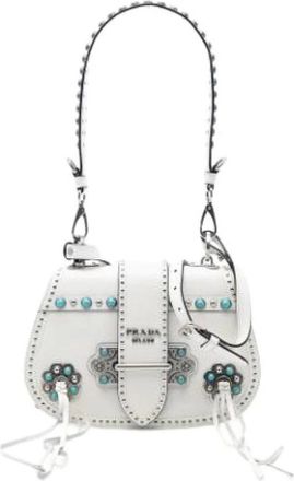 Prada Pre-owned Handbags, female, White, Size: ONE SIZE Pre-owned Satchel
