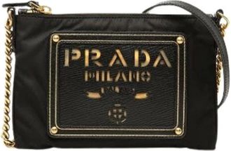 Prada Borsa a tracolla pre-owned in nylon - - Pre-owned - Donna - Nero - ONE SIZE