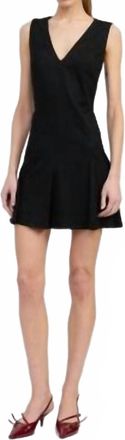 En Saison Nelly V-Neck Mini Dress In Black