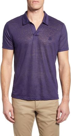 Vilebrequin Mens Solid Linen Jersey Polo Shirt in Blue at Nordstrom, Size Xxx-Large