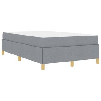 vidaXL Vidaxl - Cama Tipo Box Spring Gris Claro Y Blanco 120 X 190 Cm Tela