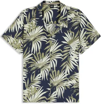 BOSS Regular-fit shirt with all-over print