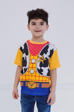 Disney Toy Story Cosplay Short Sleeve T-Shirt in Woody Yellow at Nordstrom, Size 12M