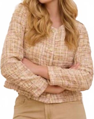 Esqualo Tweed Jacket In Sand
