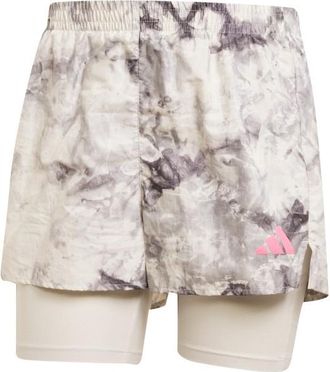 adidas Own The Run Spray Dye 2in1 Short Laufshorts für Damen | grau