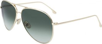 Victoria Beckham Womens VB203S-713 VB203S 62 713 Sunglasses - Gold - One Size