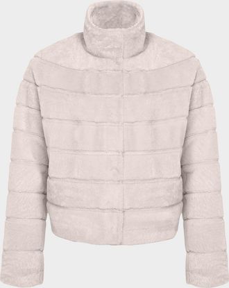 Gorski Reversible Textured Lamb Shearling Jacket