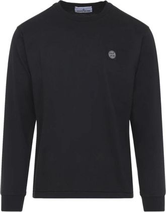 Stone Island Sweatshirt met Lange Mouwen en Patch - Heren - Sweatshirts - Zwart - M - Hoodies & sweatvesten