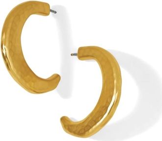 Brighton Womens Montagne Post Hoop Earrings In Brushed Gold