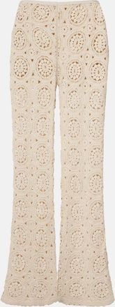 Frame Denim Pantaloni The Crochet a gamba larga in cotone