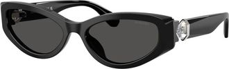Swarovski 0Sk 6045U - unisex - Zonnebrillen - Zwart - 55 MM - Accessoires