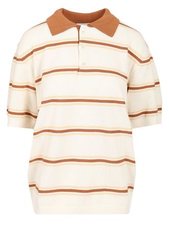 Dunst Unisex Striped Polo Knit Polo Shirt Multicolor-Donna