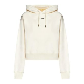 Jacquemus Gros Grain Hoodie - female - Jacquemus - Hoodies - Beige - XS - Sweatshirts & Hoodies