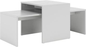 Vicco Conjunto De Mesa De Centro Donat, Blanco, 100 X 48 Cm 2 Partes