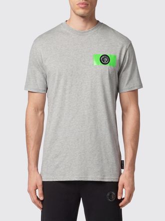 Plein Sport T-shirt in cotone a maniche corte con logo stampato a contrasto
