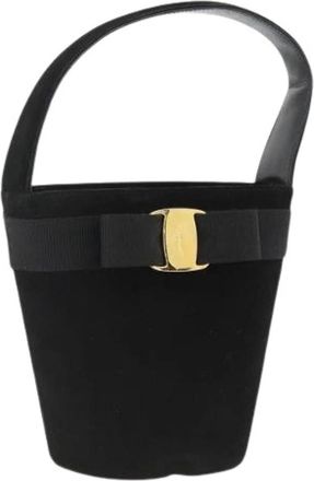 Ferragamo Pre-owned Bucket Bags, female, Black, Size: ONE SIZE Pre-owned Bucket Bag