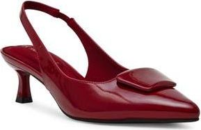 Anne Klein Izanda Pointed Toe Slingback Pump in Burgundy Patent at Nordstrom Rack, Size 6.5