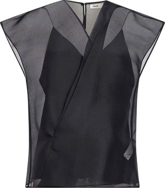 Khaite Blusa a maniche corte - Nero