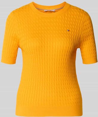 Tommy Hilfiger Slim Fit T-Shirt aus reiner Baumwolle in Terra, Gr&ouml;&szlig;e XL