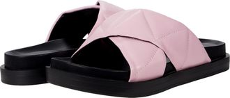 Aerosoles Linney Slide Sandal Pink Leather LINNEY-860 Womens