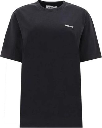 AMBUSH Katoenen Logo T-shirt met Contrastdetail - Dames - T-shirts - Zwart - XS - Katoen - Tops