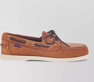 Sebago portland texas boat shoes contrast stitching