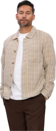 Dstrezzed Lino Check Overshirt - Heren - Casual Overhemden - Beige - XL - Overhemden