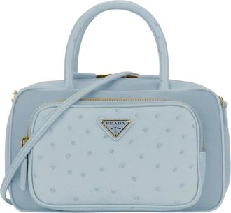Prada Crossbody Tas - Dames - Handtassen - Blauw - ONE Size - Leer - Tassen