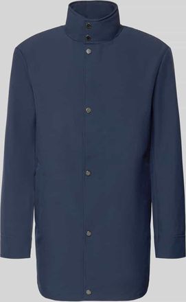 Christian Berg Regular Fit Mantel mit Stehkragen in Marine, Gr&ouml;&szlig;e 3XL