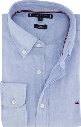 Tommy Hilfiger katoenen Tommy Hilfiger overhemd lichtblauw effen normale fit