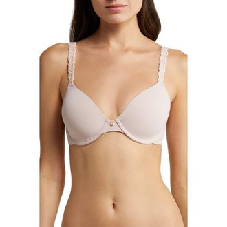 Natori Pure Luxe Underwire T-Shirt Bra in Rose/pearl at Nordstrom, Size 38Ddd