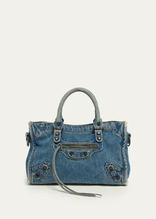 Balenciaga Le City Small Denim Tote Bag