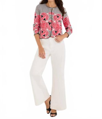 Nic+Zoe Grier Gallery Walk Cardigan In Pink