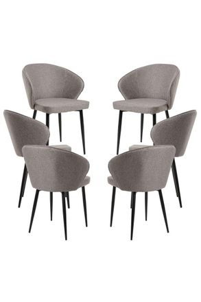 Regalos Miguel Packs Sillas Comedor - Pack 6 Sillas Zalva Tela - Gris