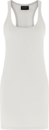 Dsquared2 White Tank Top Mini Dress