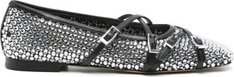Mach & Mach Crystal Net Square Toe Ballerinas Straps 10Mm