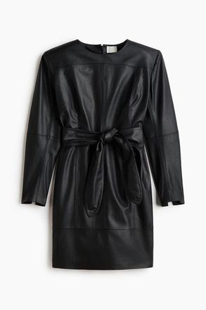 H&M Coated Tie-belt Dress in Black at Nordstrom, Size Xx-Large
