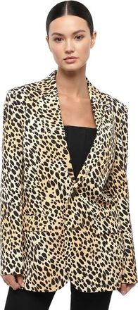 Dsquared2 Multicolor Animal Print Notched Lapel Blazer