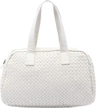 Bottega Veneta Tweedehands leren handtassen - Dames - Vintage Handtas - Wit - ONE Size - Vintage