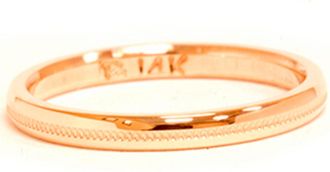 Pompeii3 2mm 14K Yellow Gold Milgrain Polished Wedding Band Ring Size Selectable