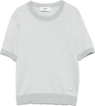 Fendi Dames, Truien, Grijs, Maat: 2XS Wol