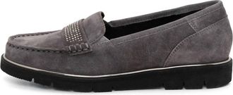 Ara Womens Daffodil Loafers In Steel Suede